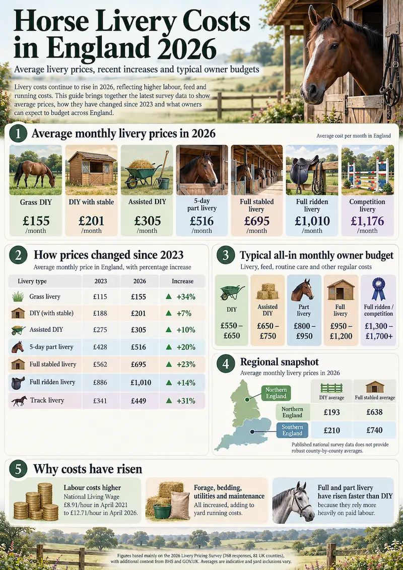 Horse Livery Prices UK 2026: DIY, Part & Full Livery Costs