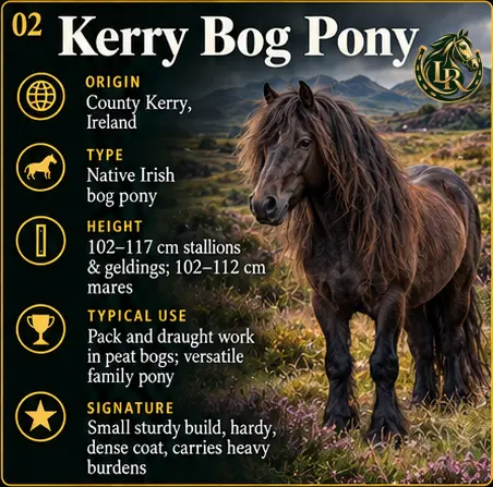 Kerry Bog Pony, a small, hardy and rare native pony from County Kerry in Ireland